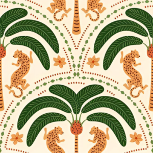 Tropical-palm-tree-asian-leopard-seamless