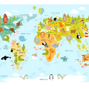 Map-world-cartoon-animals-kids