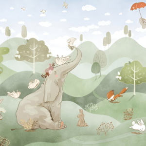 Illustration/Summer-forest-animals-watercolor-woodland-elephant