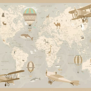 Illustration/world-map-educational-signs-children