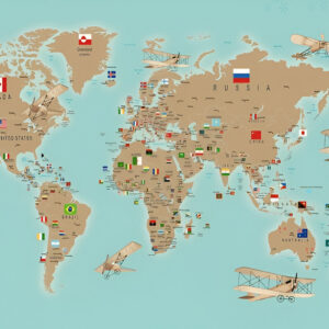 Kids map/animals-world-map-kids-wallpaper-design