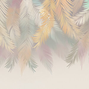 colorful-palm-leaves-mural-illustration-interior