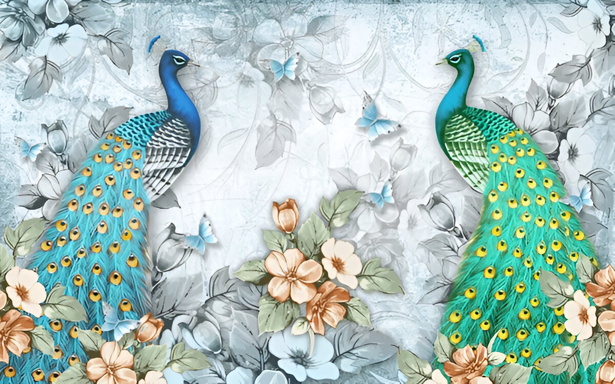 3d-wallpaper-peacock-beautiful-flower-