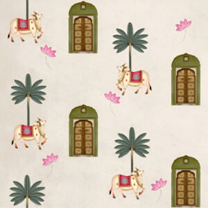 Beautiful-indian-cow-pichwai-art-illustration-