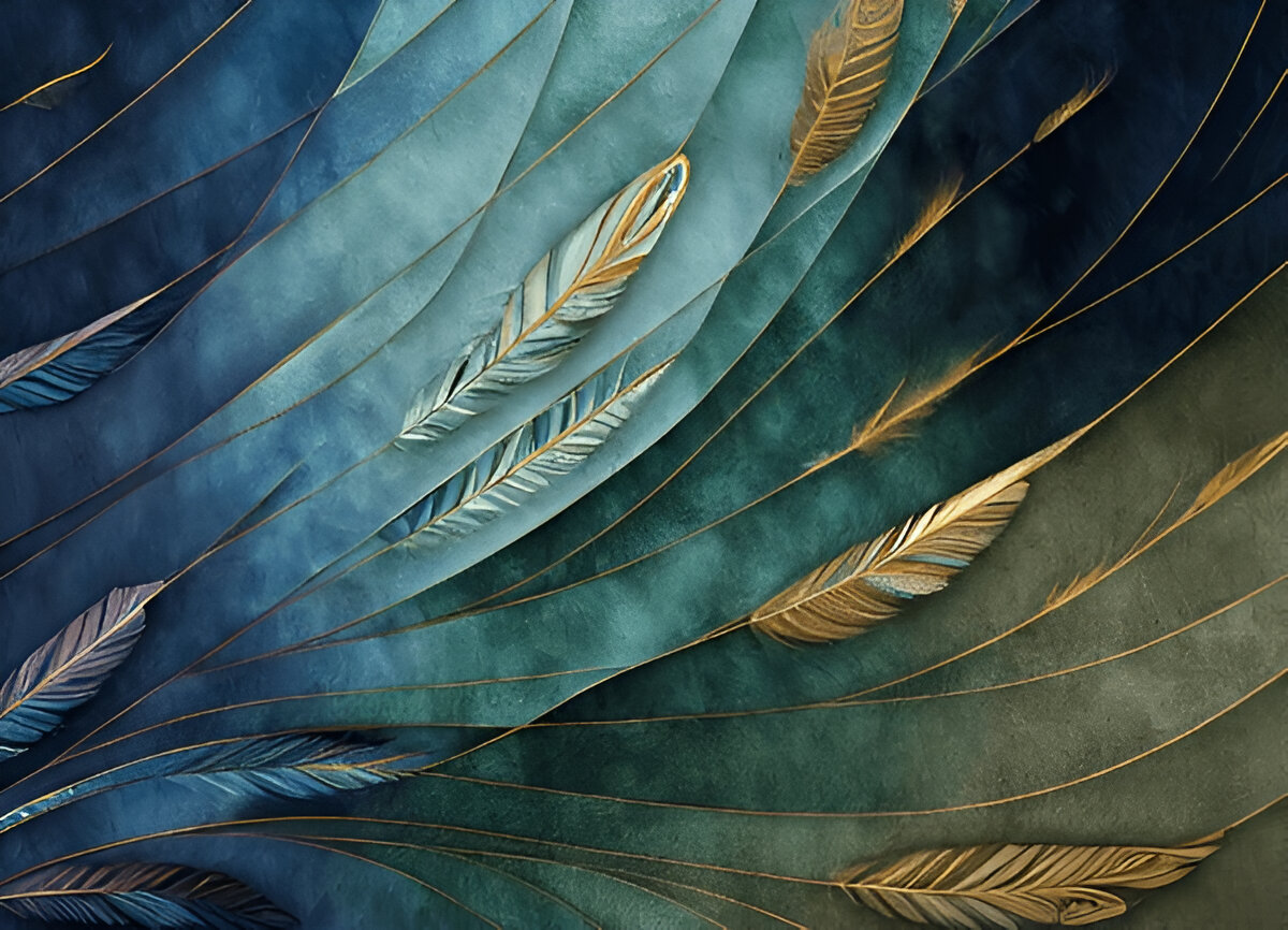 colourful-feathers-background-digital-painting-texture-