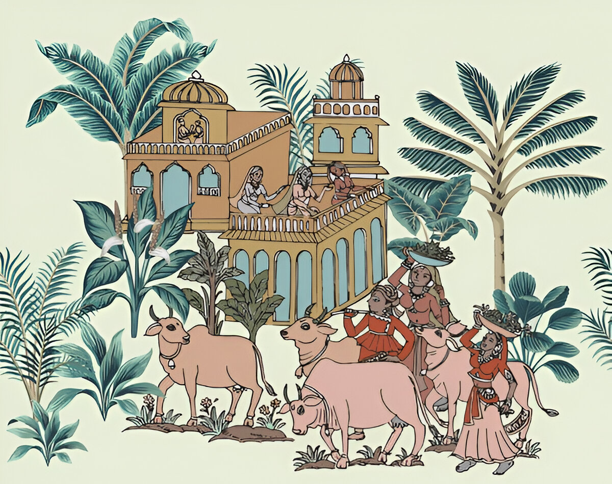 cow-tropical-forest-garden-mahal-