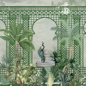 Decorative-wall-mural-design-lattice-garden-