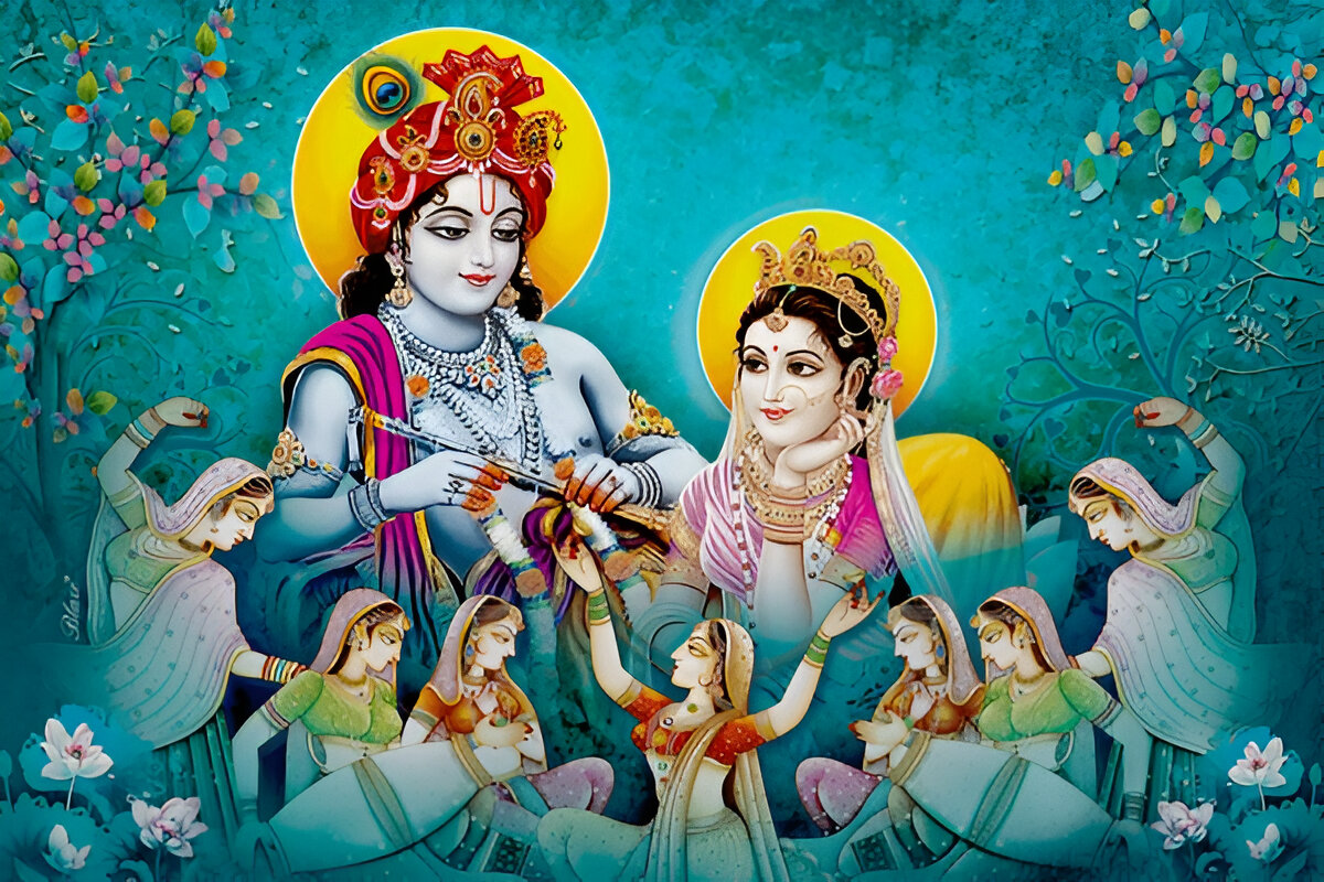 hindu-lord-radha-kishana-texture-wallpaper