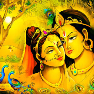 Illustrationradha-krishna-painting-art-poster-god