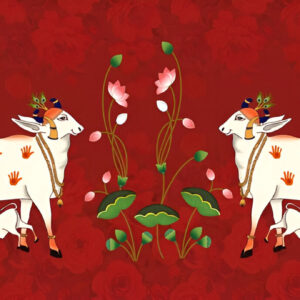 Image-illustrationindian-traditional-pichwai-art-cow-painting-