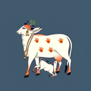 Image-illustrationpichwai-cow-artwork-multipurpose-use-