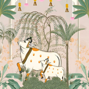 Indian-cow-pattern-art-background-illustration-