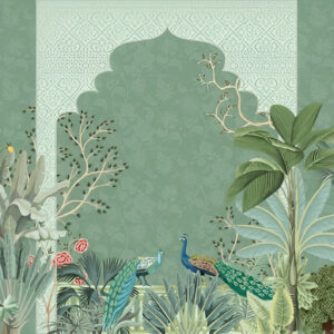 Mughal-garden-arch-dome-wallpaper-
