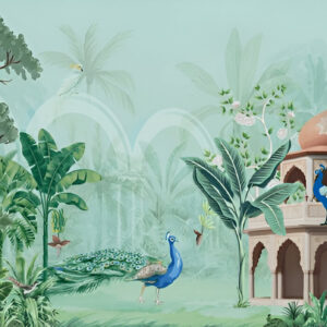 Mughal-garden-arch-peacock-plant-botanical-