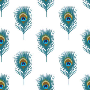 Pattern-artistic-green-peacock-feathers-