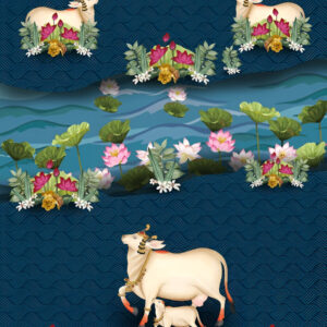 Pichwai-cow-wallpaper-blue-background-