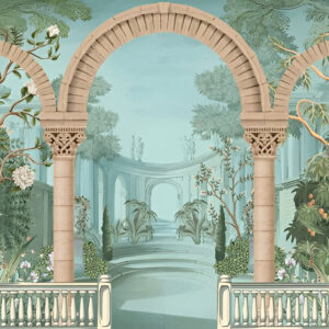 Roman-ancient-architecture-bird-botanical-peacock-