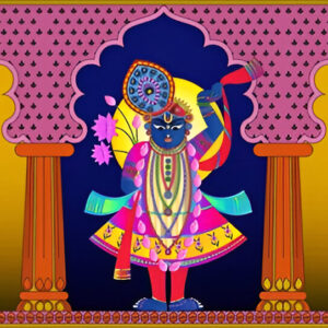 Shrinathji-lord-krishna-pichwai-folk-painting