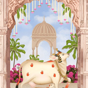 Traditional-cow-pichwai-digital-art-wall-paper