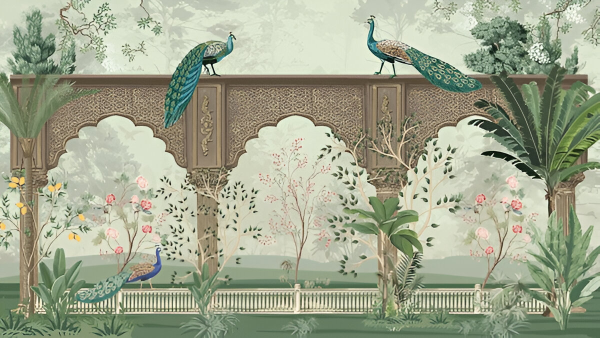 traditional-mughal-mural-background-design-arch-