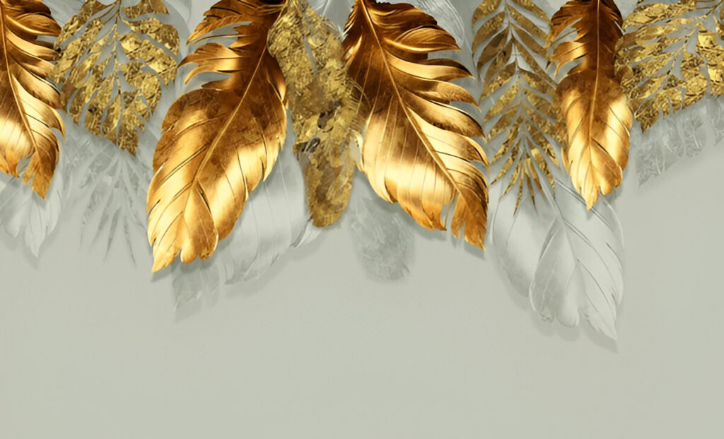 3d-classic-wallpaper-golden-branches-tree-