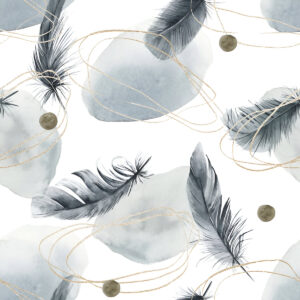 Abstract-nordic-print-geometric-shapes-feathers-