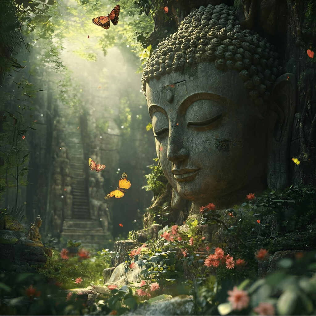 Image-photobuddha-head-big-forest-